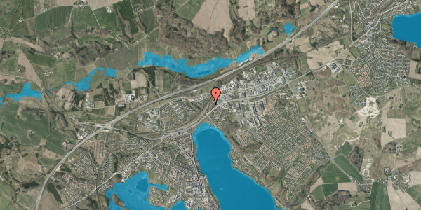 Oversvømmelsesrisiko fra vandløb på Edelsborgvej 27, 8660 Skanderborg