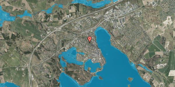 Oversvømmelsesrisiko fra vandløb på Egholmsvej 8, 8660 Skanderborg