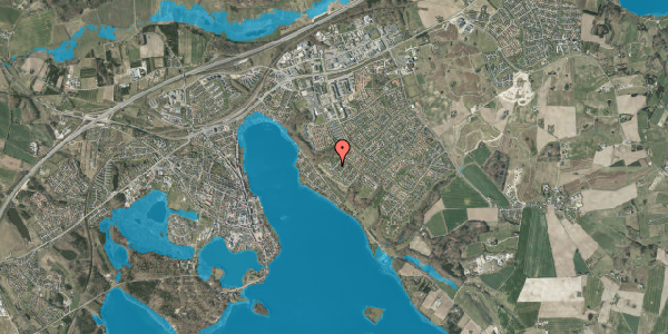 Oversvømmelsesrisiko fra vandløb på Elmevej 1, 8660 Skanderborg