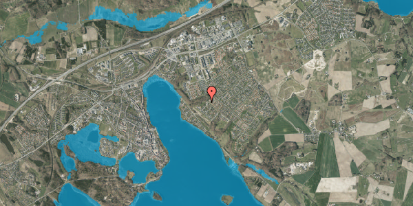 Oversvømmelsesrisiko fra vandløb på Elmevej 11, 8660 Skanderborg