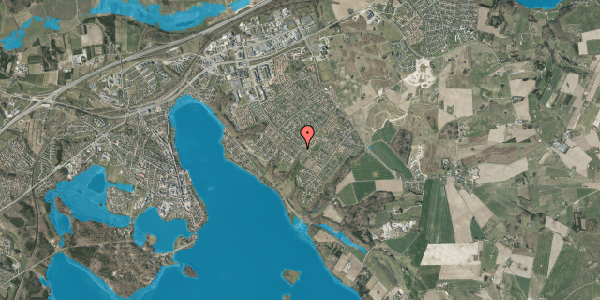 Oversvømmelsesrisiko fra vandløb på Forsythiavej 9, 8660 Skanderborg