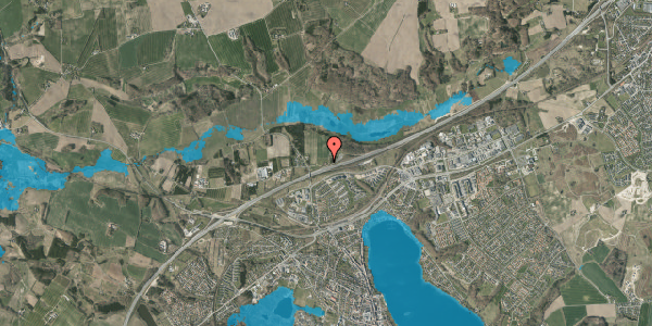 Oversvømmelsesrisiko fra vandløb på Fuglsangsvej 1, 8660 Skanderborg