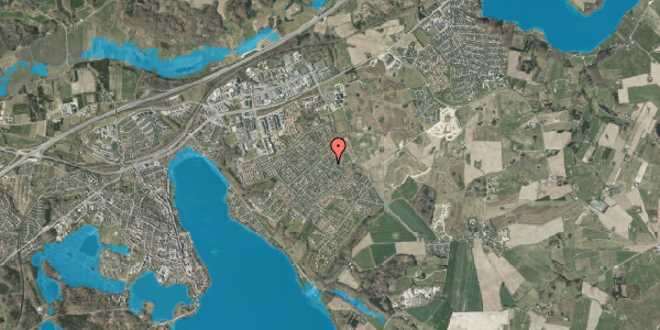 Oversvømmelsesrisiko fra vandløb på Glentevej 15, 8660 Skanderborg