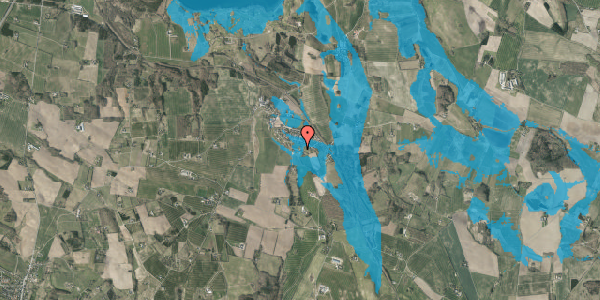 Oversvømmelsesrisiko fra vandløb på Grusløkkevej 11, 8660 Skanderborg