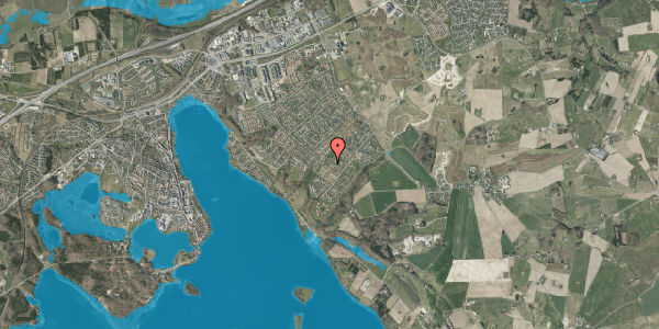 Oversvømmelsesrisiko fra vandløb på Grævlingevej 17, 8660 Skanderborg