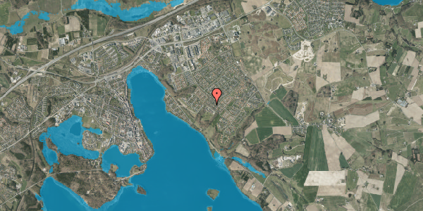 Oversvømmelsesrisiko fra vandløb på Gyvelvej 8, 8660 Skanderborg
