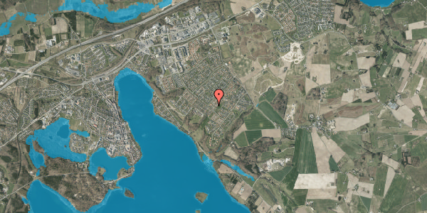 Oversvømmelsesrisiko fra vandløb på Harevej 8A, 8660 Skanderborg