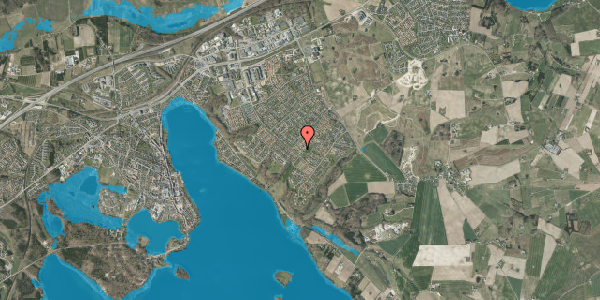 Oversvømmelsesrisiko fra vandløb på Harevej 8B, 8660 Skanderborg