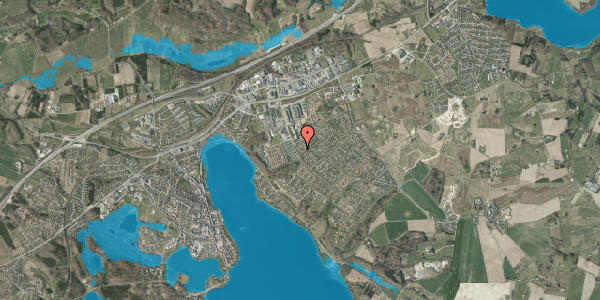 Oversvømmelsesrisiko fra vandløb på Henrik Hertz Vej 12, 8660 Skanderborg