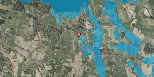 Oversvømmelsesrisiko fra vandløb på Præstegårdsbakken 4, 8660 Skanderborg