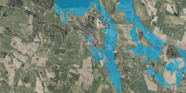 Oversvømmelsesrisiko fra vandløb på Hylkevej 60A, 8660 Skanderborg