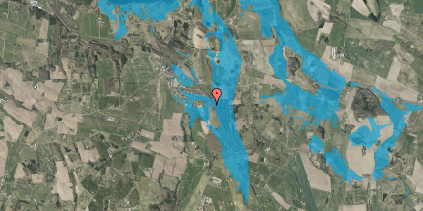 Oversvømmelsesrisiko fra vandløb på Hylkevej 118, 8660 Skanderborg