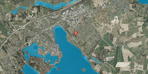 Oversvømmelsesrisiko fra vandløb på Højdedraget 28, 8660 Skanderborg