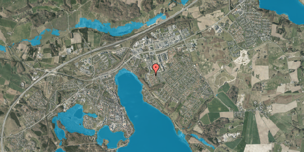 Oversvømmelsesrisiko fra vandløb på Kildeparken 2, 8660 Skanderborg