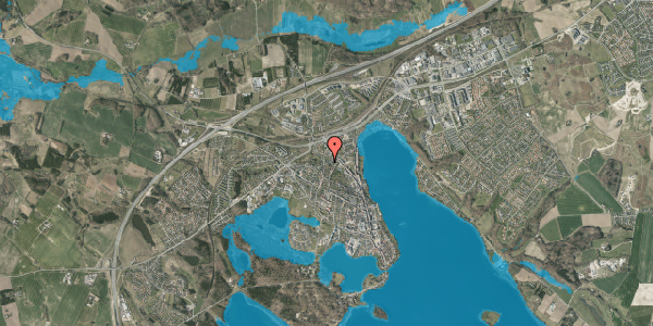 Oversvømmelsesrisiko fra vandløb på Kirkevej 16, 8660 Skanderborg