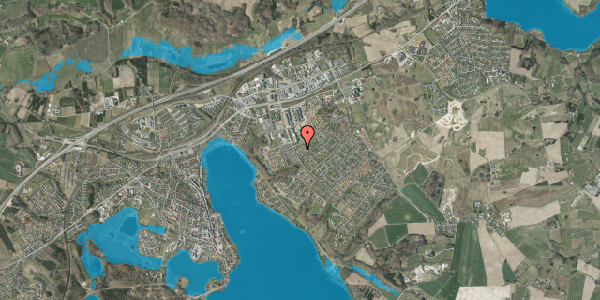 Oversvømmelsesrisiko fra vandløb på Knud Hjortøs Vej 3, 8660 Skanderborg