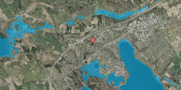 Oversvømmelsesrisiko fra vandløb på Korsvejen 24, 8660 Skanderborg