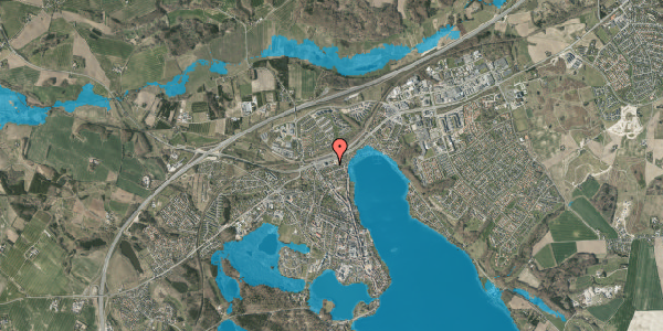 Oversvømmelsesrisiko fra vandløb på Krøyer Kielbergs Vej 5B, . th, 8660 Skanderborg