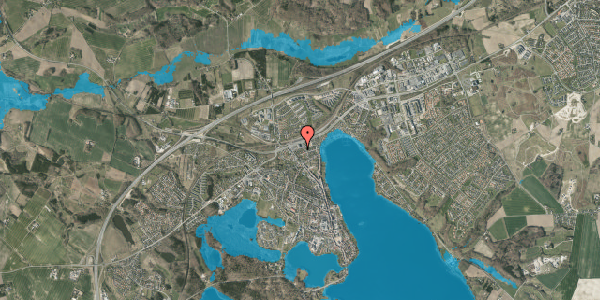 Oversvømmelsesrisiko fra vandløb på Krøyer Kielbergs Vej 10, 8660 Skanderborg