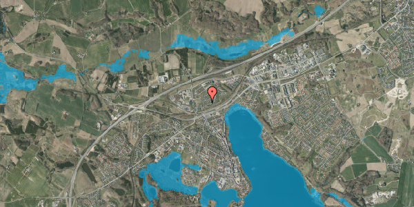 Oversvømmelsesrisiko fra vandløb på Kristiansbakken 33, 8660 Skanderborg