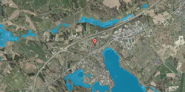 Oversvømmelsesrisiko fra vandløb på Kristiansvej 60, 8660 Skanderborg