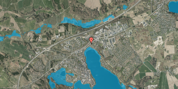 Oversvømmelsesrisiko fra vandløb på Ladegårdsbakken 7, 8660 Skanderborg