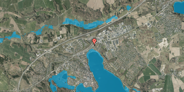 Oversvømmelsesrisiko fra vandløb på Ladegårdsbakken 9, 8660 Skanderborg