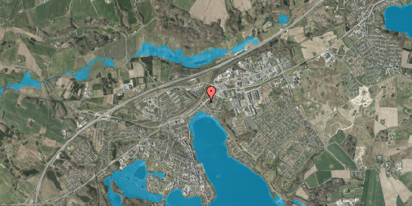 Oversvømmelsesrisiko fra vandløb på Ladegårdsbakken 10, 8660 Skanderborg