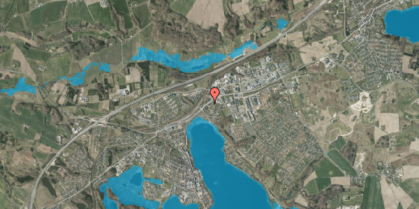 Oversvømmelsesrisiko fra vandløb på Ladegårdsbakken 14, 8660 Skanderborg