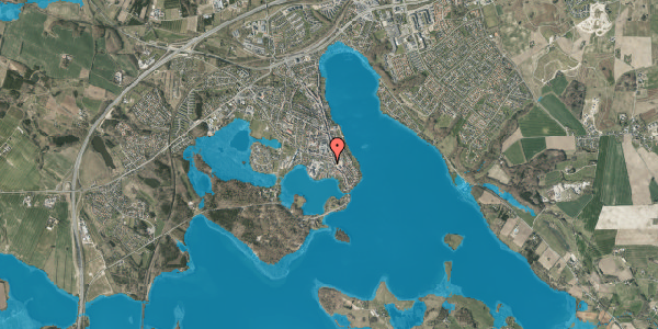 Oversvømmelsesrisiko fra vandløb på Lillesøvej 3, st. 2, 8660 Skanderborg