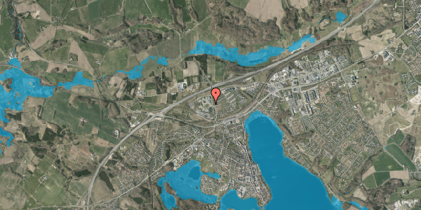 Oversvømmelsesrisiko fra vandløb på Godthåbsvej 77B, 8660 Skanderborg