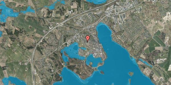 Oversvømmelsesrisiko fra vandløb på Mågevej 14, 8660 Skanderborg