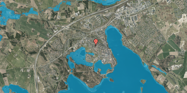 Oversvømmelsesrisiko fra vandløb på Mågevej 18, 8660 Skanderborg