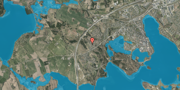 Oversvømmelsesrisiko fra vandløb på Mossøvej 6A, 8660 Skanderborg
