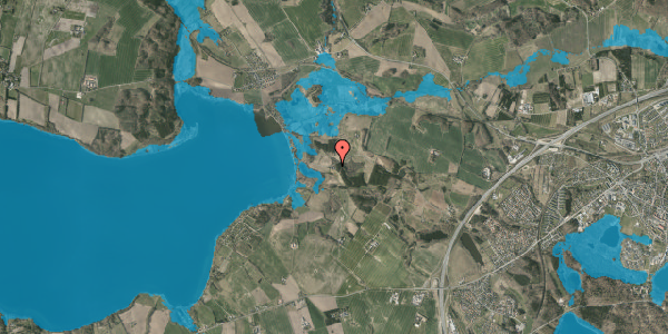 Oversvømmelsesrisiko fra vandløb på Mossøvej 15, 8660 Skanderborg