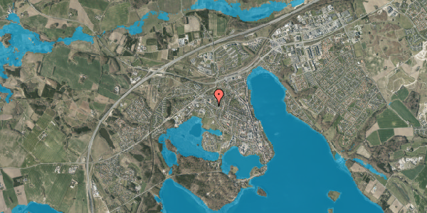 Oversvømmelsesrisiko fra vandløb på Møllegade 77A, 8660 Skanderborg