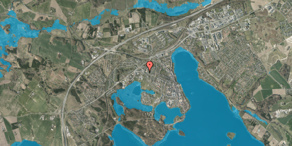 Oversvømmelsesrisiko fra vandløb på Møllegade 87, kl. 1018, 8660 Skanderborg