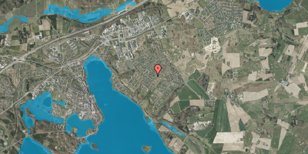 Oversvømmelsesrisiko fra vandløb på Nattergalevej 6, 8660 Skanderborg