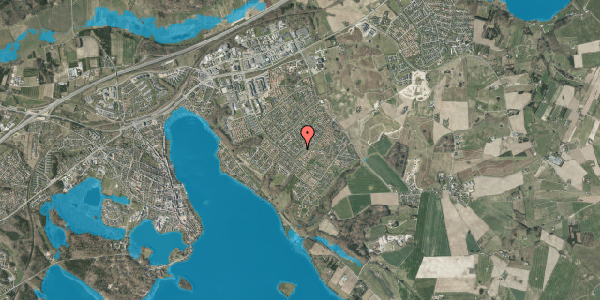 Oversvømmelsesrisiko fra vandløb på Nattergalevej 8, 8660 Skanderborg