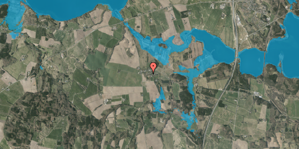 Oversvømmelsesrisiko fra vandløb på Nedergårdsvej 4, 8660 Skanderborg
