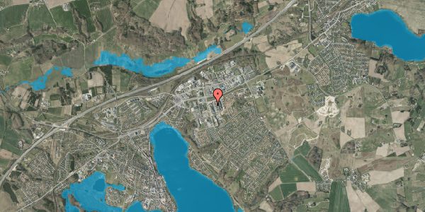 Oversvømmelsesrisiko fra vandløb på N F S Grundtvigs Vej 6, 2. tv, 8660 Skanderborg