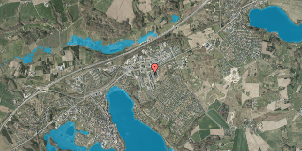Oversvømmelsesrisiko fra vandløb på N F S Grundtvigs Vej 8, 1. th, 8660 Skanderborg