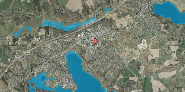 Oversvømmelsesrisiko fra vandløb på N F S Grundtvigs Vej 20, st. tv, 8660 Skanderborg