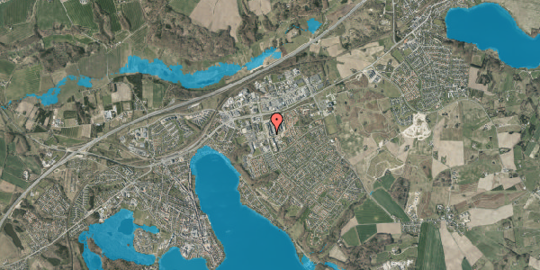 Oversvømmelsesrisiko fra vandløb på N F S Grundtvigs Vej 22, st. 3, 8660 Skanderborg