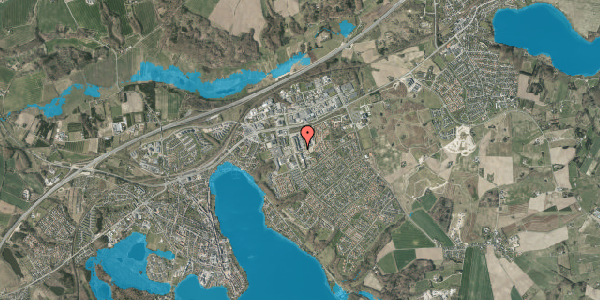 Oversvømmelsesrisiko fra vandløb på N F S Grundtvigs Vej 24, 1. 4, 8660 Skanderborg