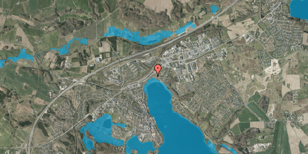 Oversvømmelsesrisiko fra vandløb på Niels Ebbesens Vej 12, 8660 Skanderborg