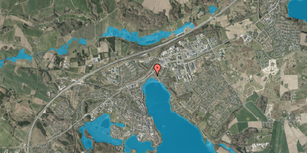 Oversvømmelsesrisiko fra vandløb på Niels Ebbesens Vej 31A, 8660 Skanderborg