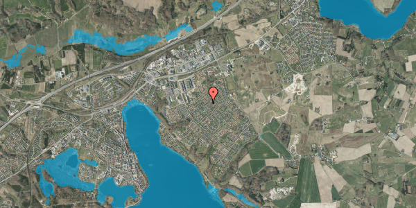 Oversvømmelsesrisiko fra vandløb på Nis Petersens Vej 22, 8660 Skanderborg