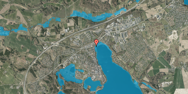 Oversvømmelsesrisiko fra vandløb på Nørre Alle 2B, st. tv, 8660 Skanderborg