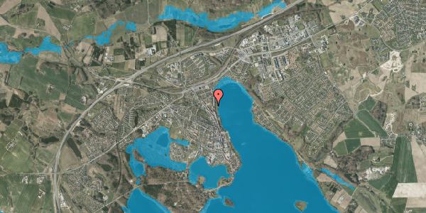 Oversvømmelsesrisiko fra vandløb på Nørregade 9, 8660 Skanderborg